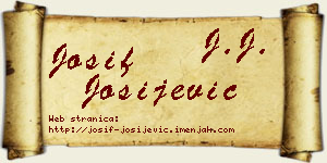 Josif Josijević vizit kartica